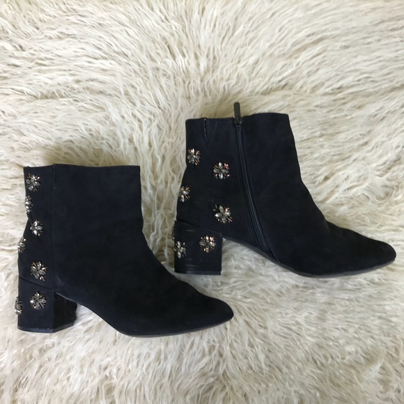 torrid Shoes - Torrid Black embellished heal booties 10 1/2 W